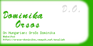 dominika orsos business card